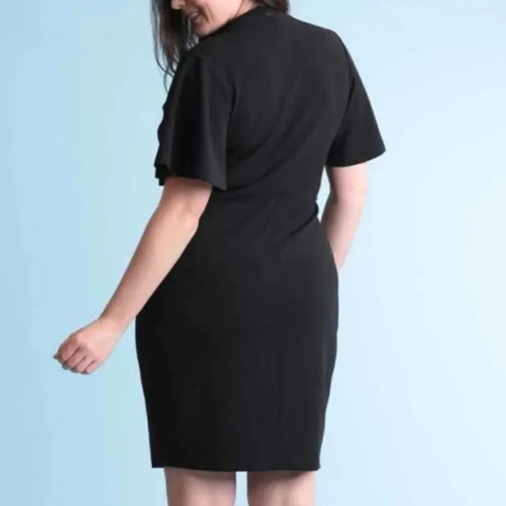 BRAND NEW JESSICA HOWARD DRAPED NECKLINE HIDDEN ZIPPER CLOSURE SHEATH DRESS